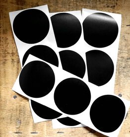 Zubehör Large, round stickers I black I 12 pieces