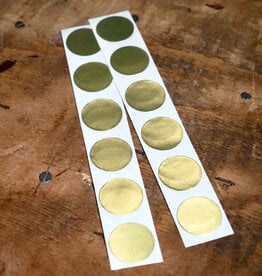 Runde Sticker I gold I 12 Stück