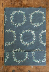 Decoupage Paper I Wreath Green-Gold I 3 sheets