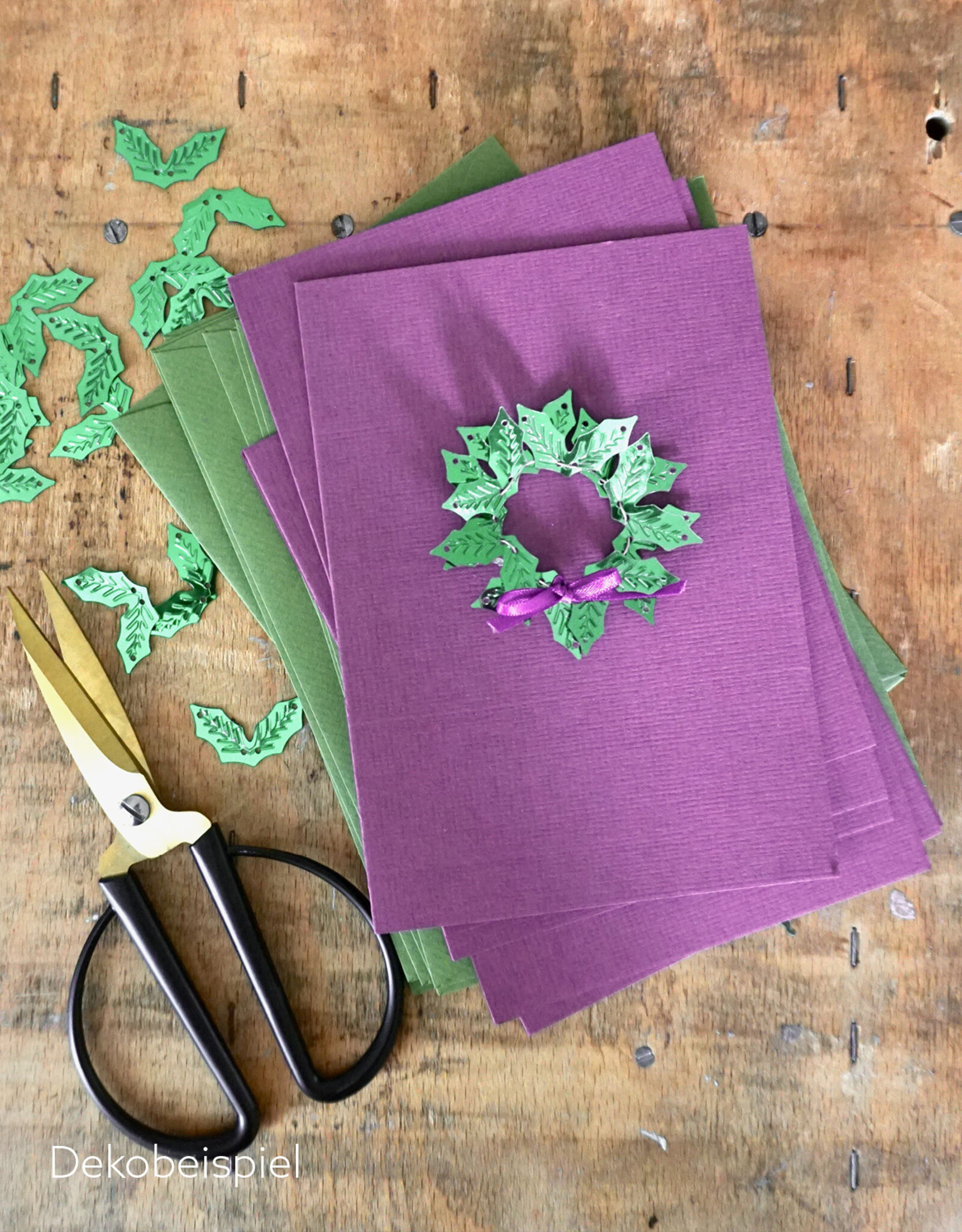 DIY Set Bastelset für 10 Weihnachtskarten I Gloria