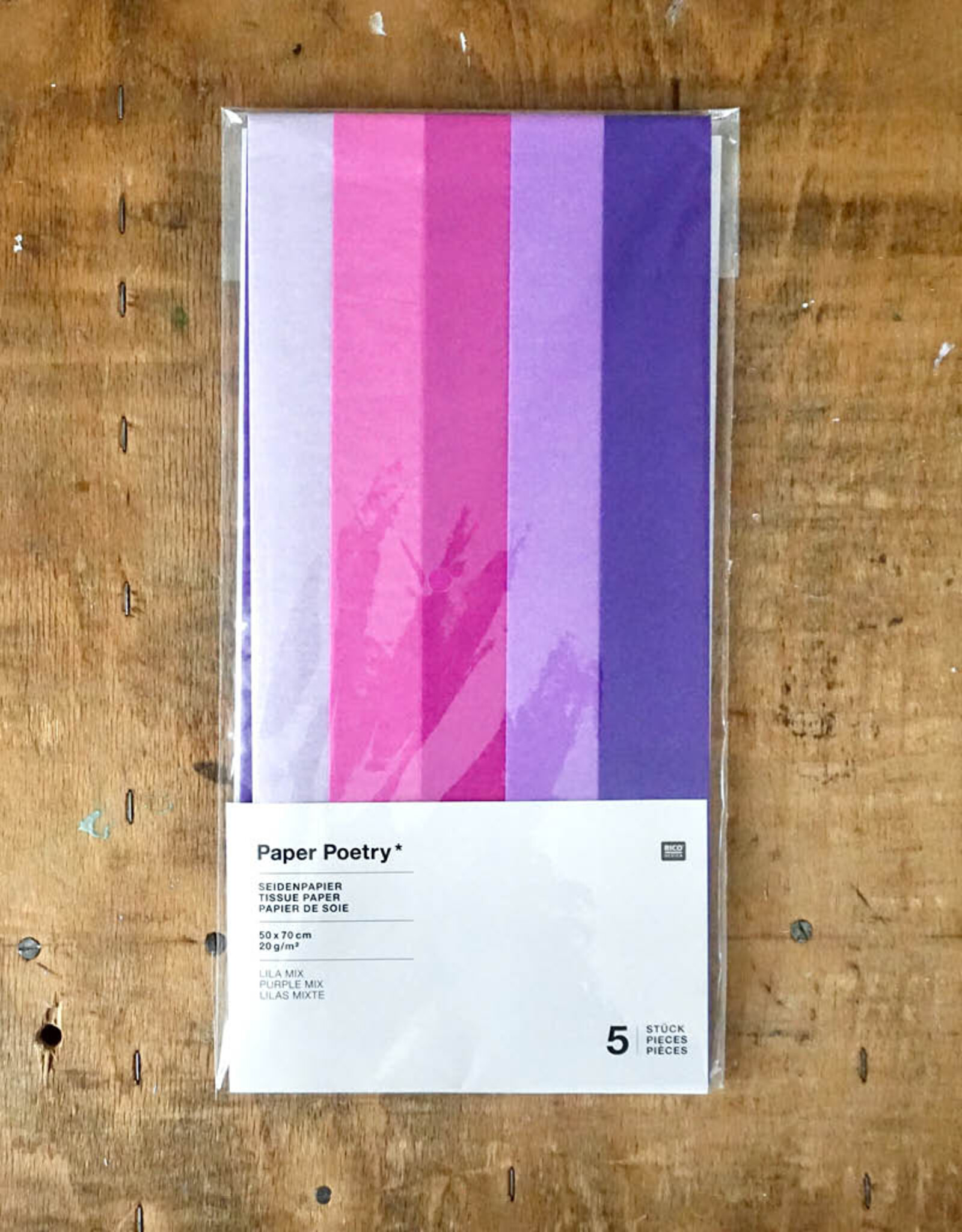 Tissue Paper I various colours I Paper Poetry I 5 Sheets