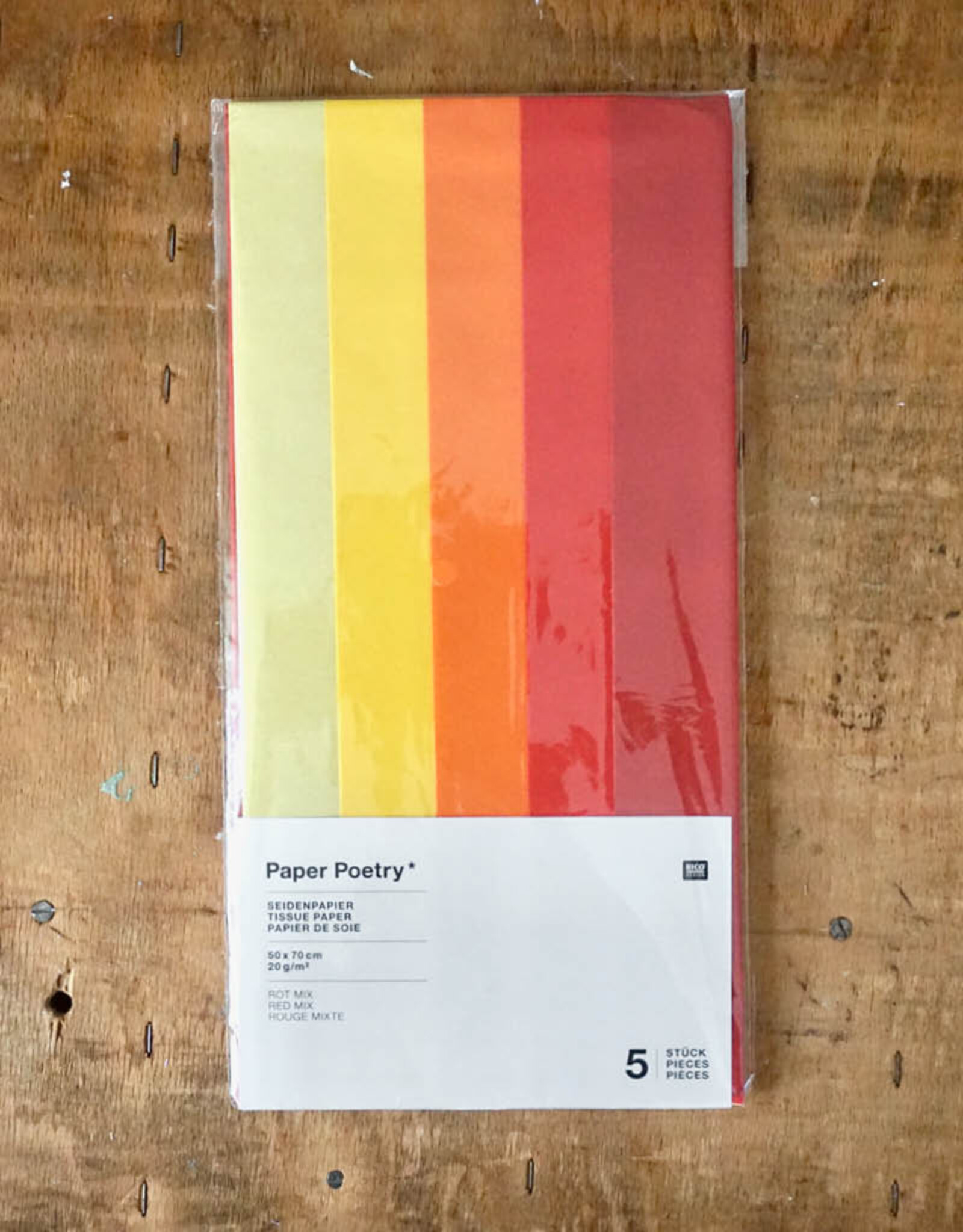 Tissue Paper I various colours I Paper Poetry I 5 Sheets