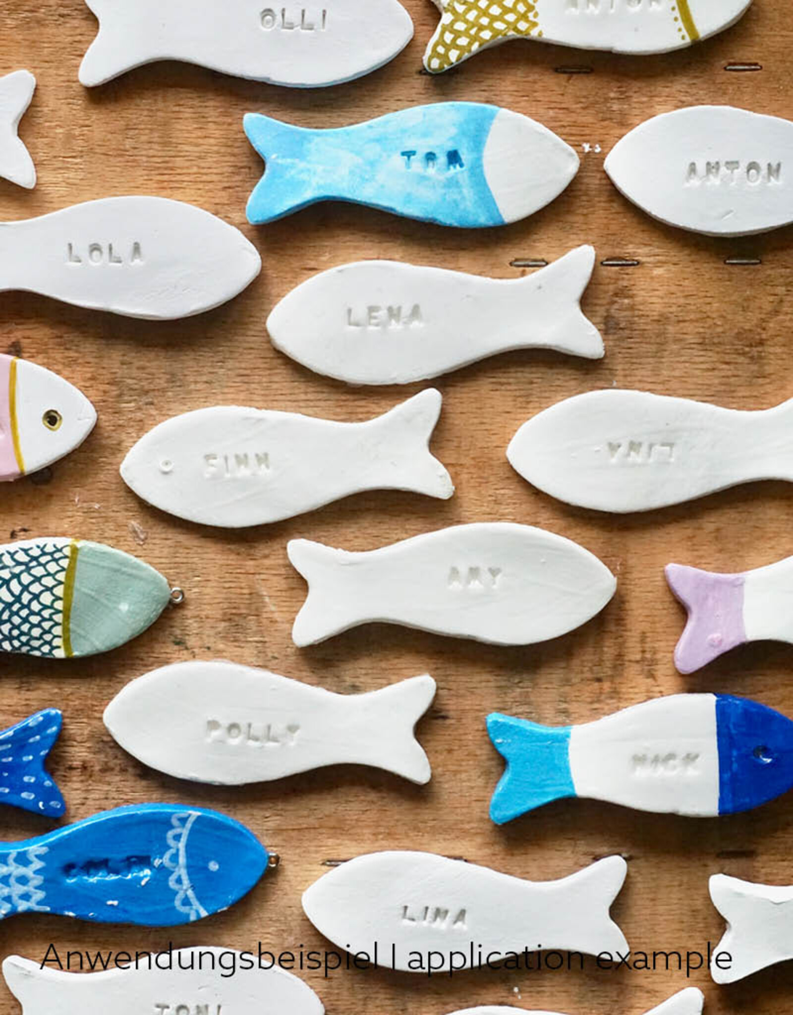 DIY Set Bastelset für Platzkarten aus Modelliermasse I Fische