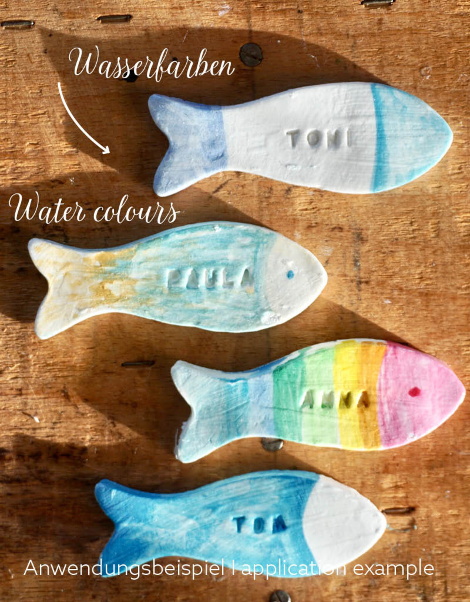 DIY Set Bastelset für Platzkarten aus Modelliermasse I Fische