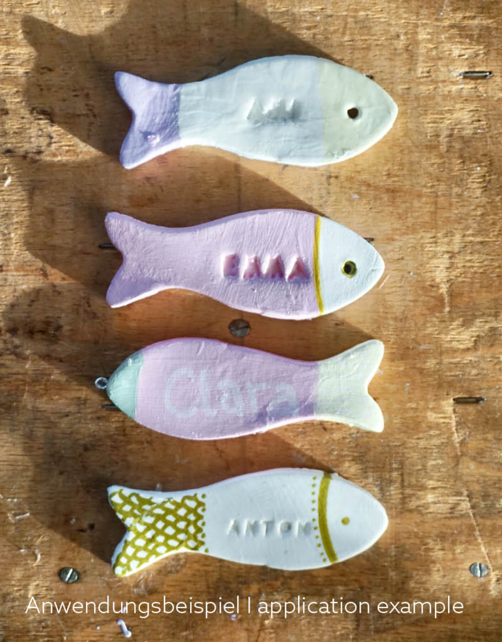 DIY Set Bastelset für Platzkarten aus Modelliermasse I Fische