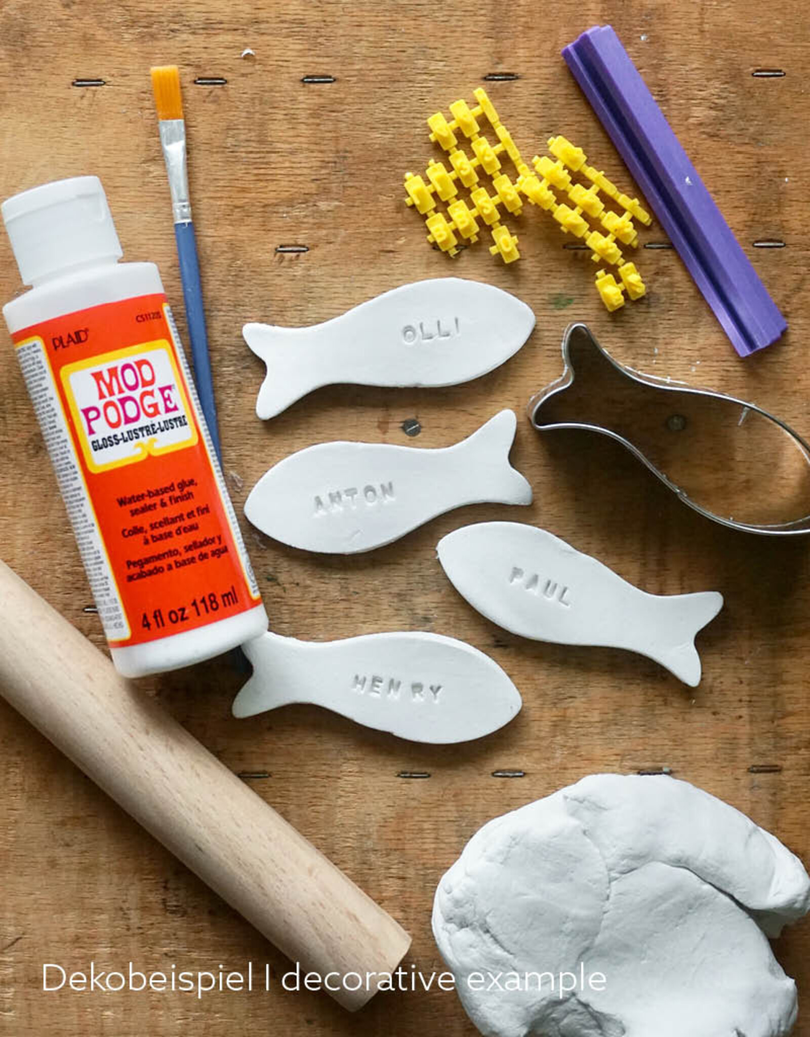 DIY Set Bastelset für Platzkarten aus Modelliermasse I Fische