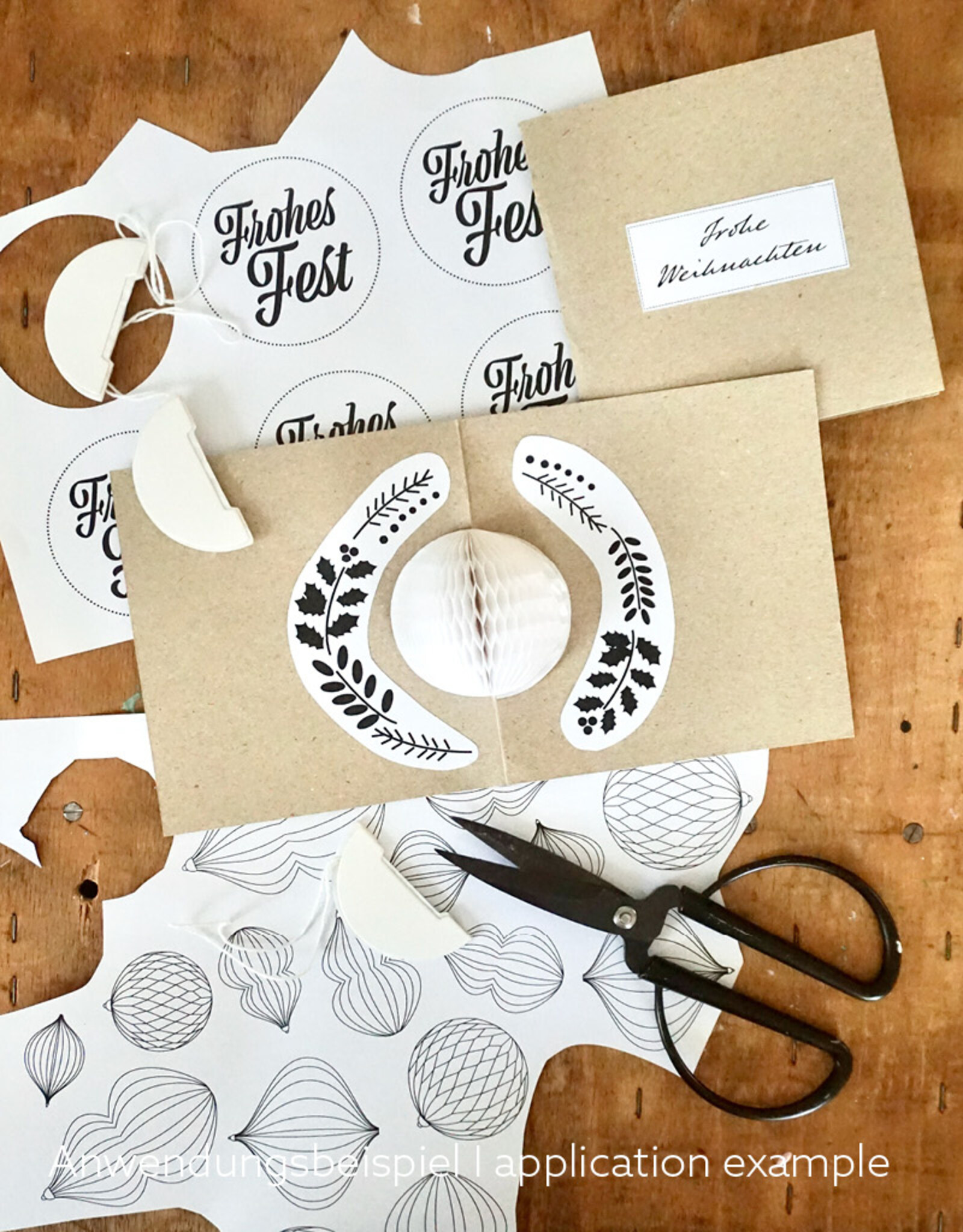 Bella Bastelset für 10 Pop-Up-Weihnachtskarten I Bella