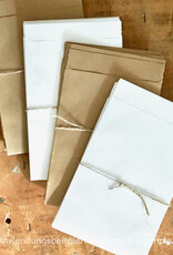 Kraft paper bags I flat bags I 12 pieces