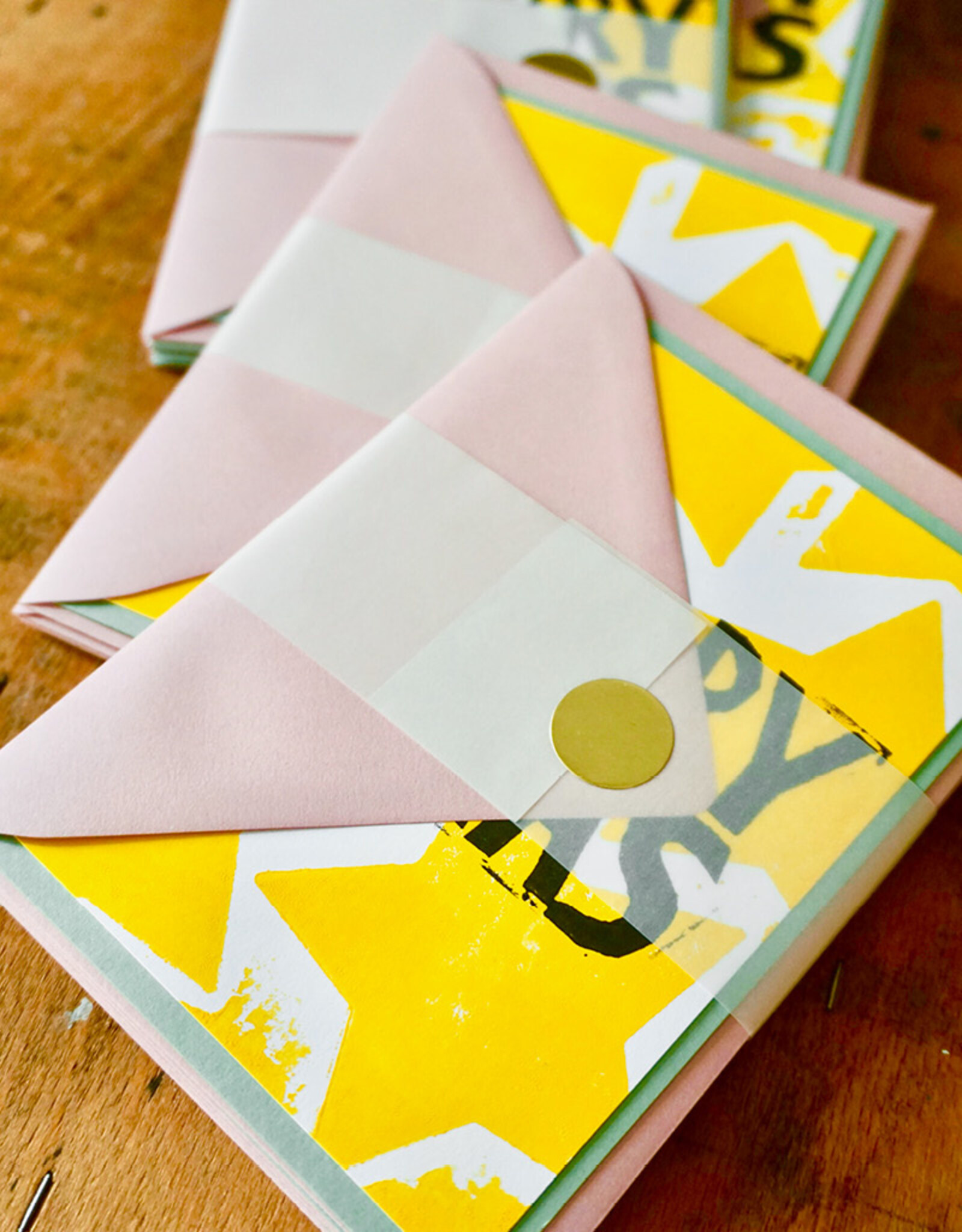 Weihnachtskarten-Set I Merry Xmas I Pastel I 5 Karten inkl. Umschläge