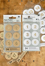 Advent calendar stickers | Numbers 1-24