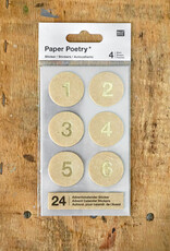 Advent calendar stickers | Numbers 1-24