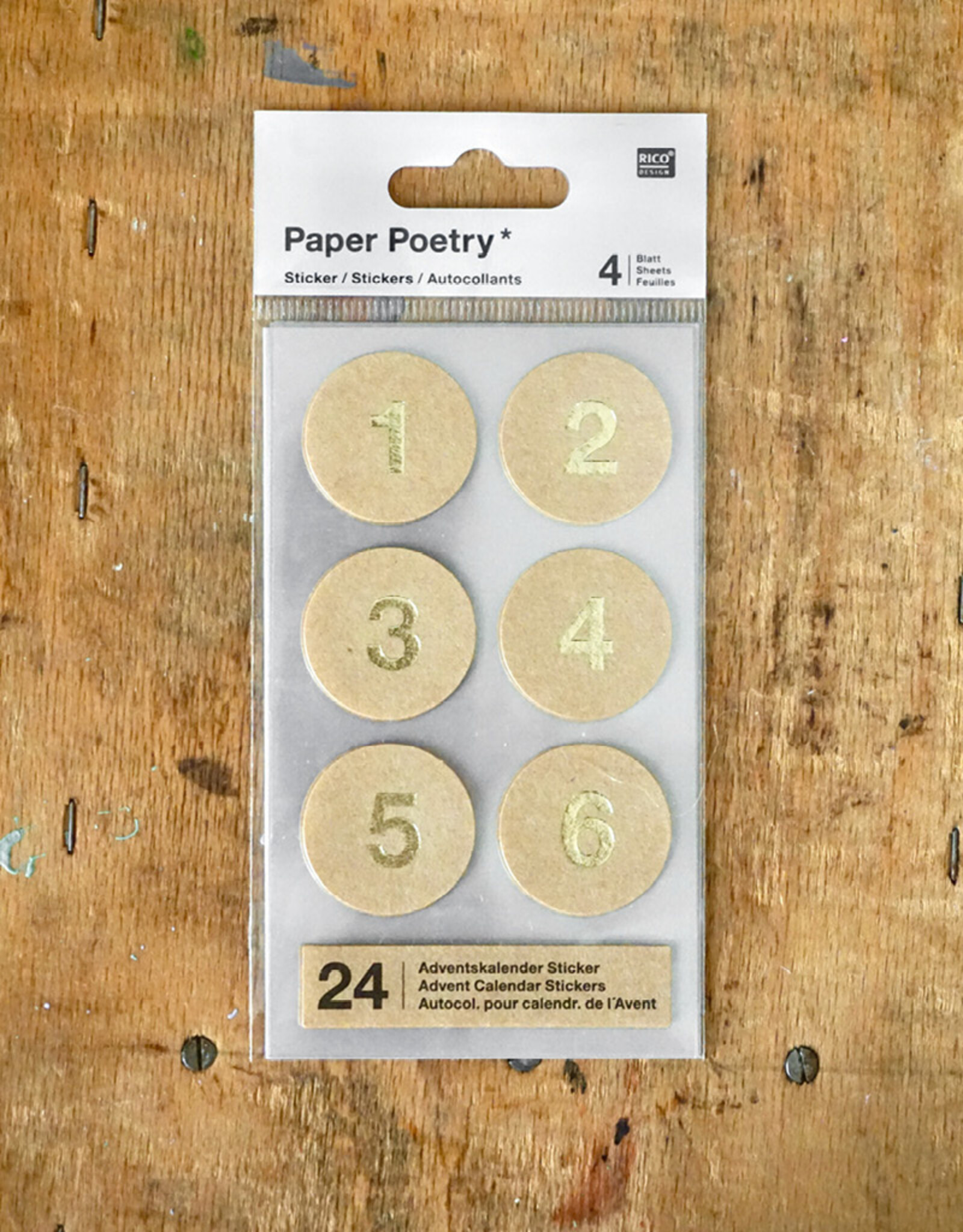 Advent calendar stickers | Numbers 1-24