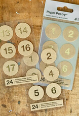 Adventskalender-Sticker I Zahlen 1-24