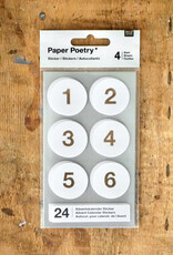 Adventskalender-Sticker I Zahlen 1-24