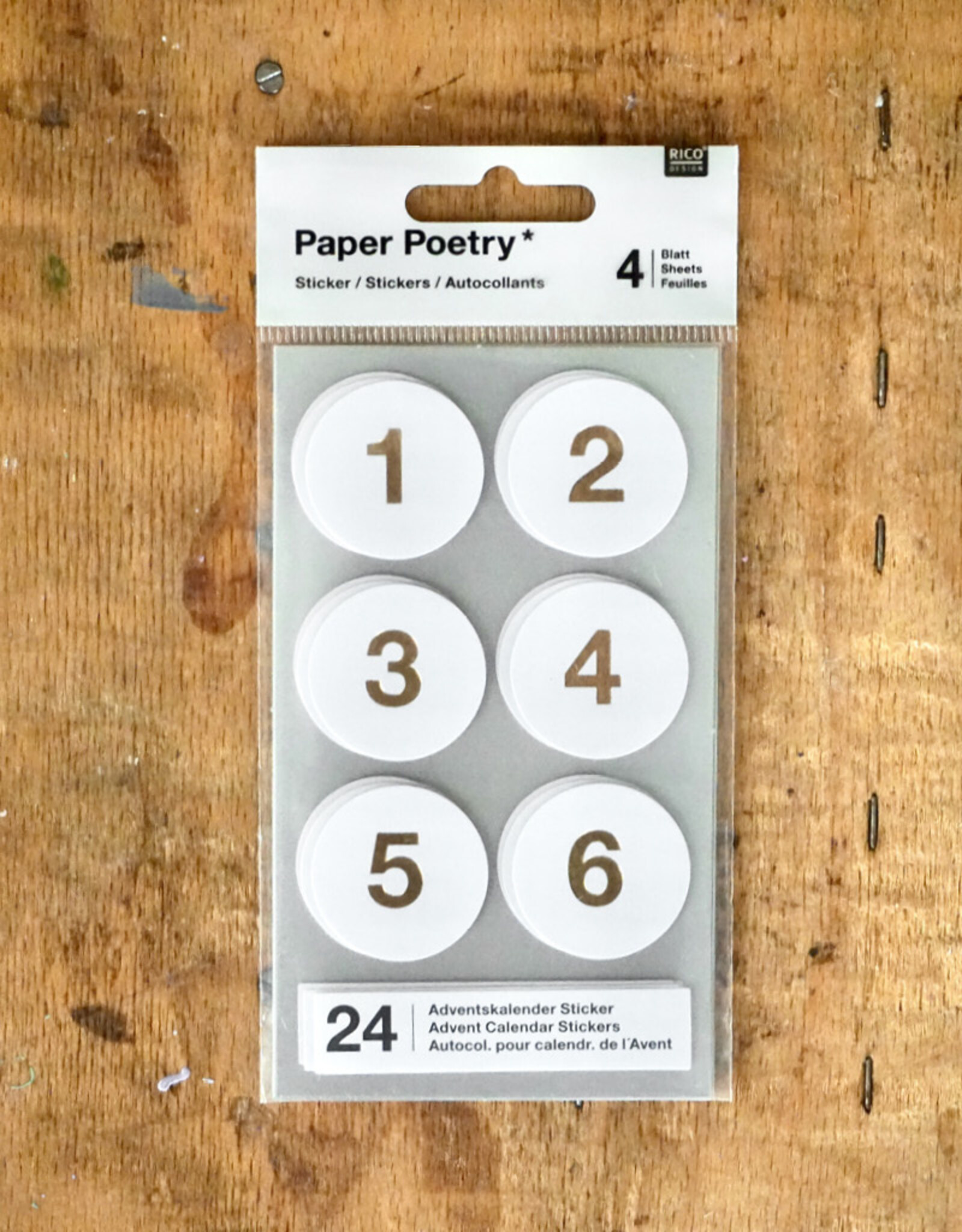 Advent calendar stickers | Numbers 1-24