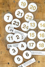 Adventskalender-Sticker I Zahlen 1-24