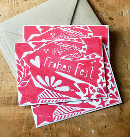 Christams Cards Set I Frohes Fest I Red