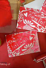 Christams Cards Set I Frohes Fest I Red I 5 cards including envelopes