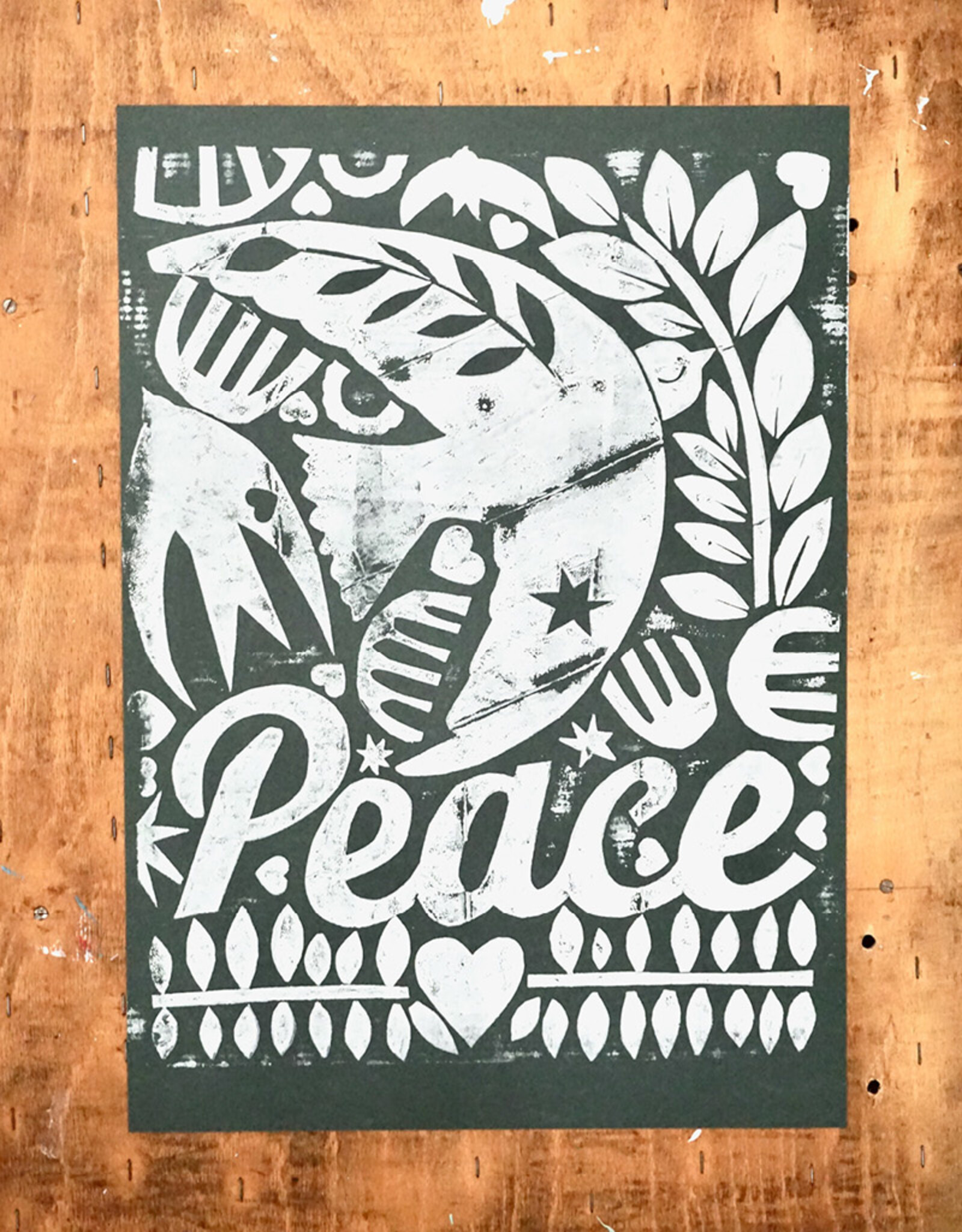 Artwork Poster PEACE - handmade print