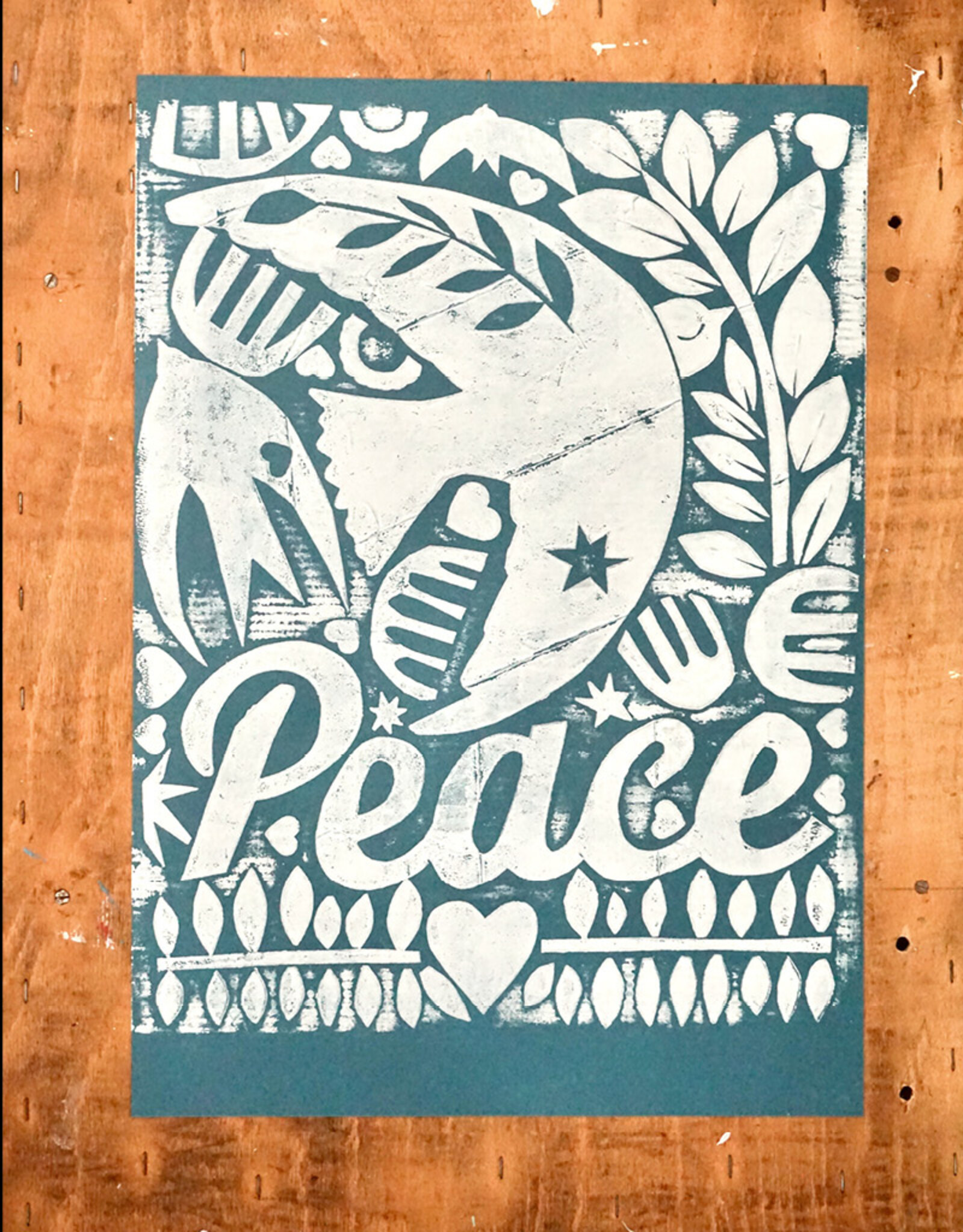 Artwork Poster PEACE - von Hand gedruckt