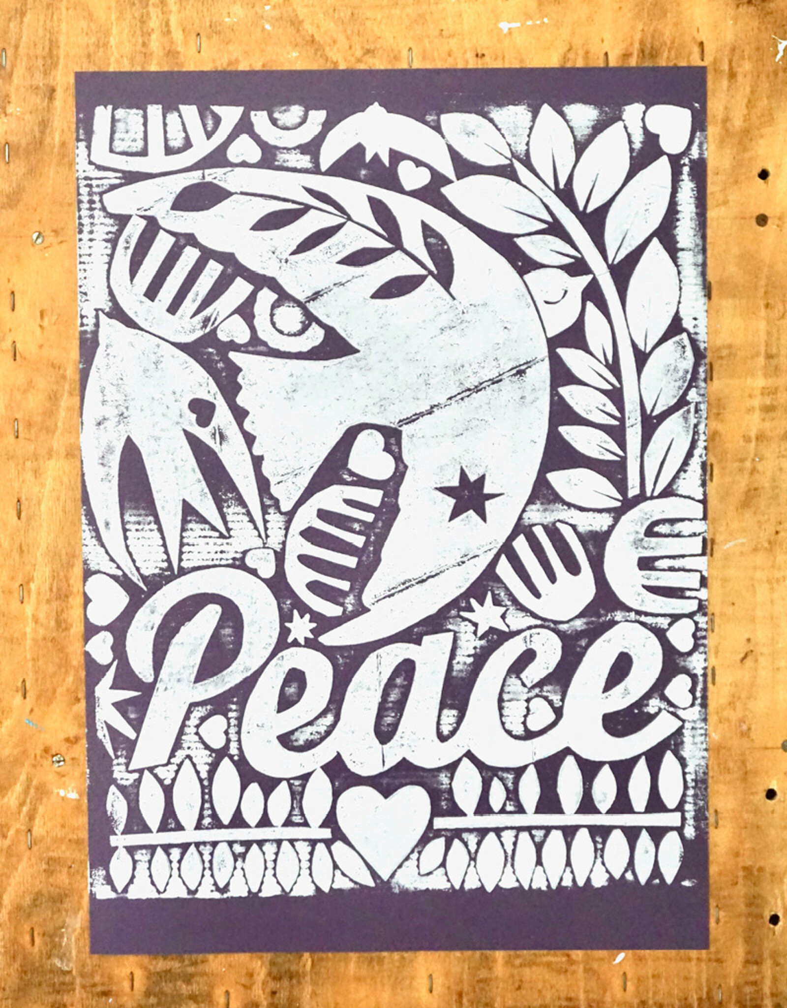 Artwork Poster PEACE - von Hand gedruckt