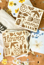 DIY Set Mini-Blumenpresse mit Beutel I Personalisierbar