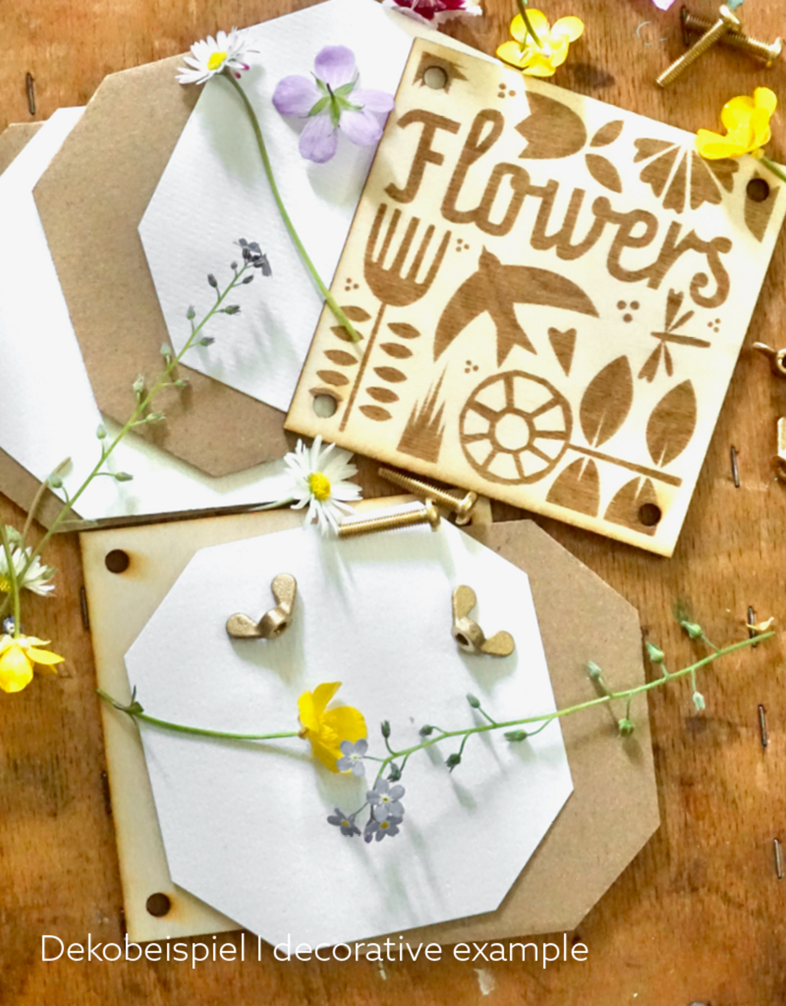 DIY Set Mini-Blumenpresse mit Beutel I Personalisierbar