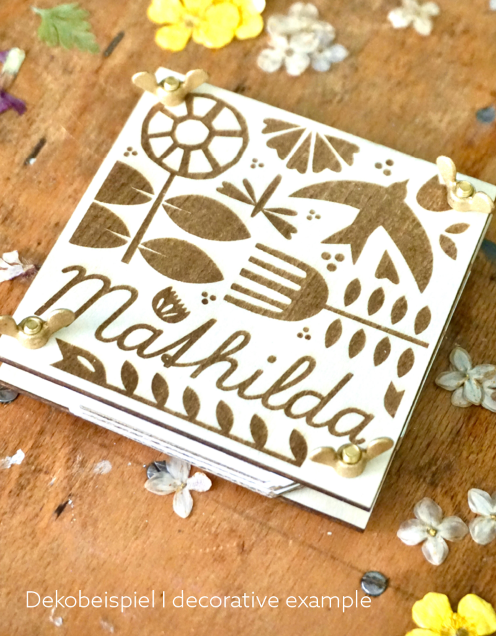 DIY Set Mini-Blumenpresse mit Beutel I Personalisierbar