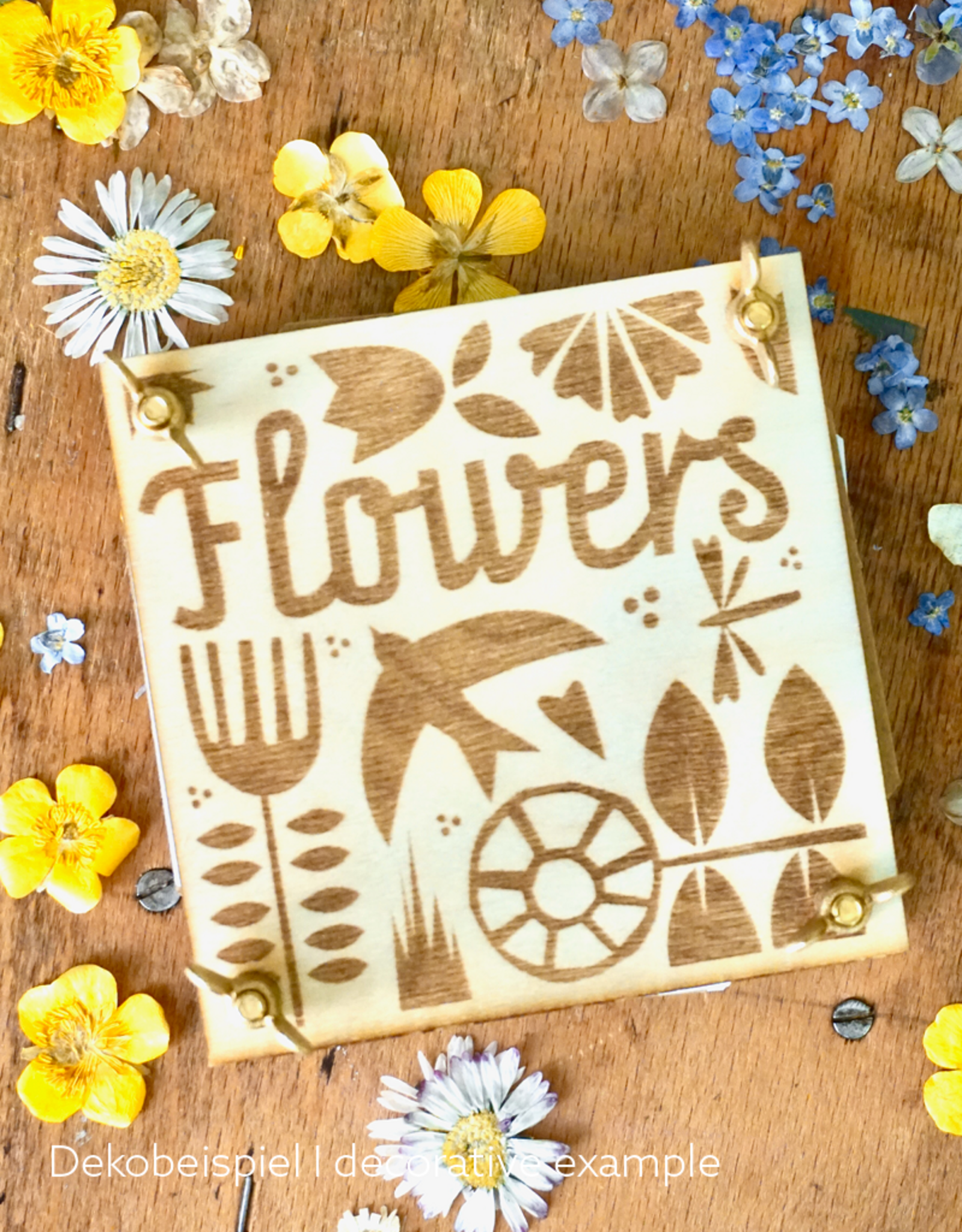 DIY Set Mini-Blumenpresse mit Beutel I Personalisierbar