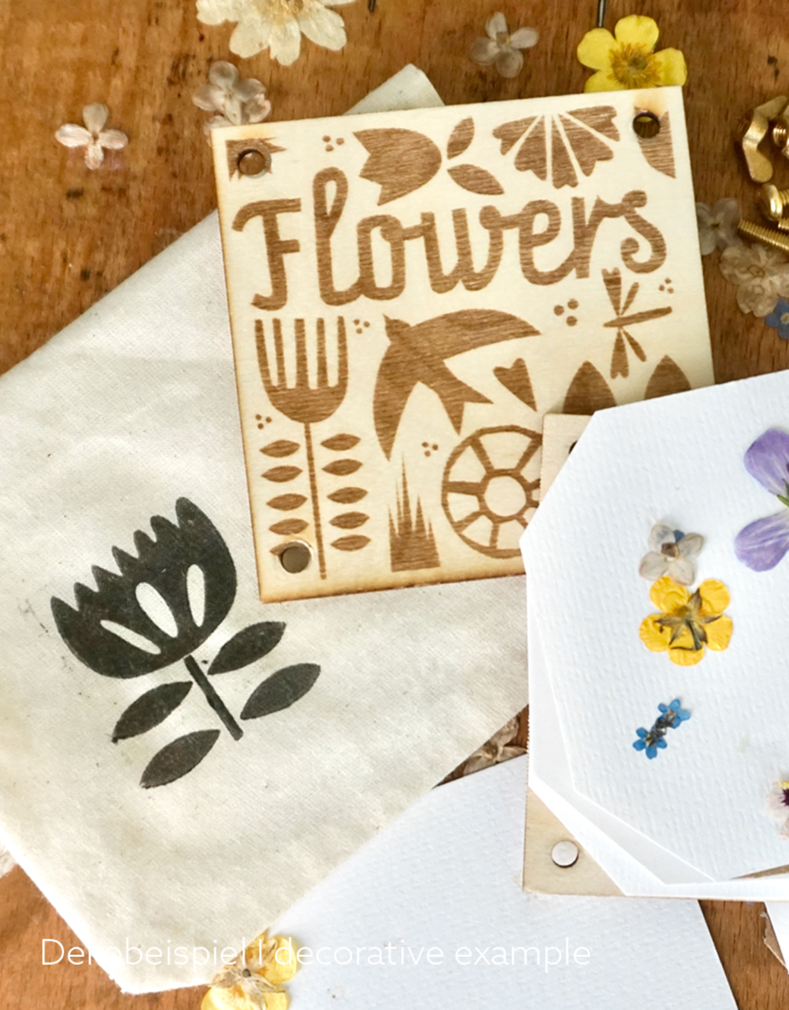 DIY Set  Mini flower press with bag | Customizable
