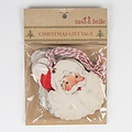 Sass & Belle cadeaukaartjes / cadeau labels voor kerstcadeaus Kerstman set van 10 stuks