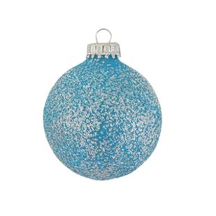 Kerstballen met Lichtblauwe Glitters