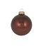 Glazen glanzende kerstballen bruin  effen 7 cm