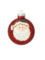 Kerstballen Appel Rood met Kerstman Gezicht