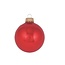 Glazen glanzende kerstballen appel rood effen 7 cm