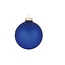 Glazen matte kerstballen konings blauw effen 8 cm