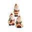 Glazen kerstmannen kerstboomhangers rood en goud - 7-9 cm - set van 6