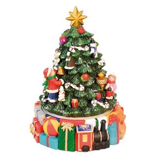 Kerstmis Muziekdoosje Kerstboom met pakjes