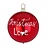 Inge Glas Manufaktur Kerstbal Rood Christmas Love