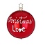 Inge Glas Manufaktur Christmas Love rode kerstbal 8 cm