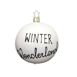 Kerstbal Wit Winter Wonderland
