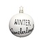 Winter Wonderland witte kerstbal 8 cm