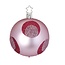 Grote stippen roze kerstbal 8 cm