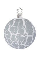 Kerstbal Dusty Grey and White