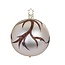Inge Glas Manufaktur Hertengewei licht bruin en donker bruin kerstbal 8 cm