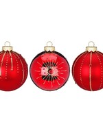 Rood Deluxe Kerstballen - set van 3