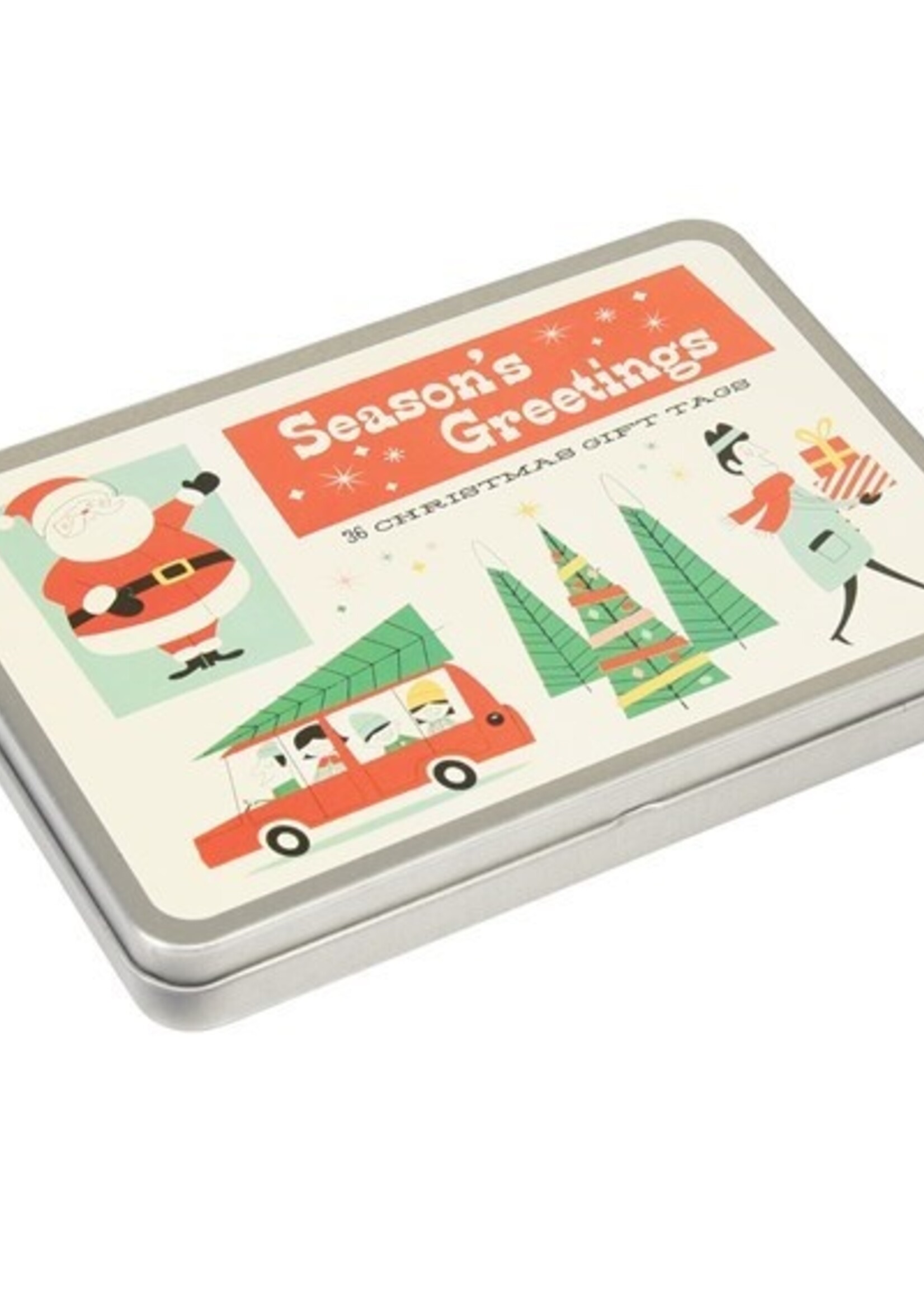 Rex London cadeaukaartjes / cadeau labels voor kerstcadeaus - blikje met 36 stuks
