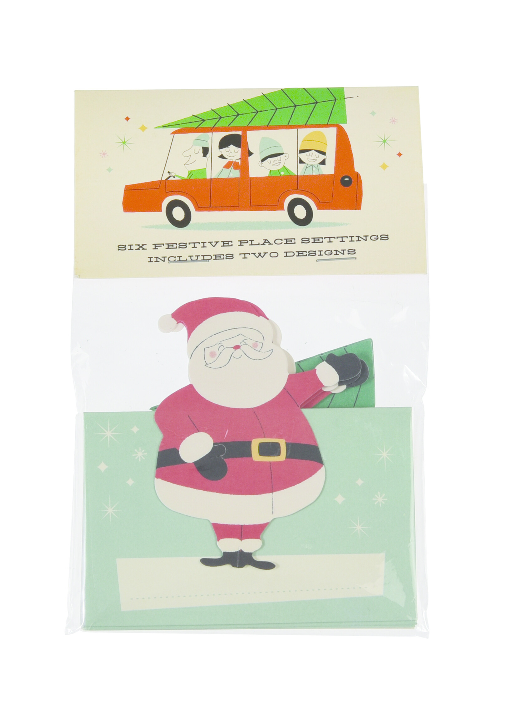 Rex London Set van 6 tafelschikking kaartjes voor kerstdiner
