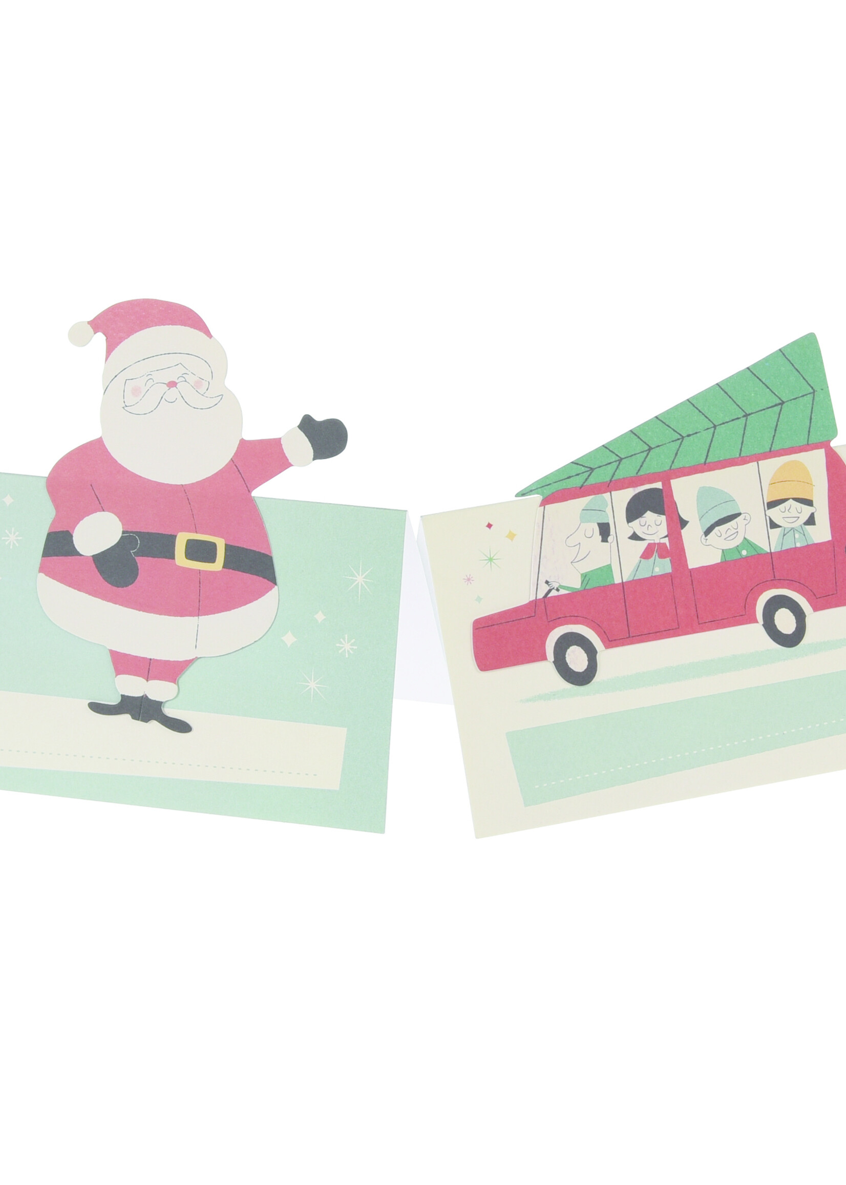 Rex London Set van 6 tafelschikking kaartjes voor kerstdiner