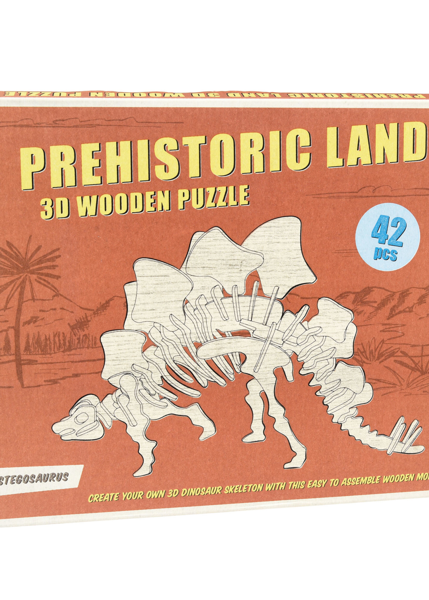 Rex London stoere houten 3D puzzel Stegosaurus